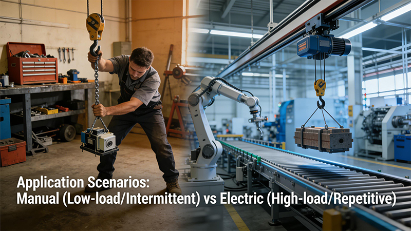 Palans manuels vs électriques - comment les acheteurs décident