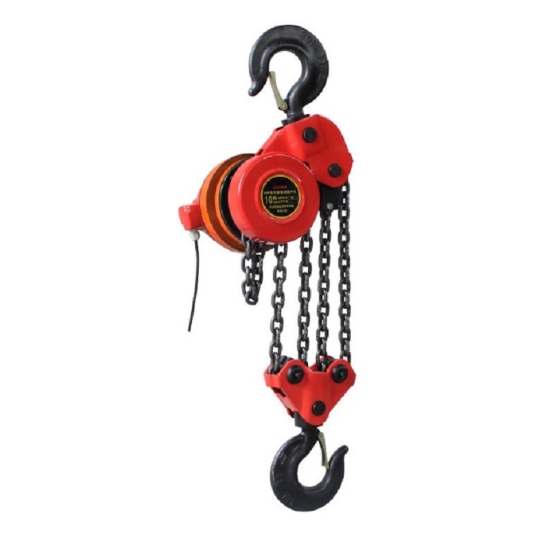 DHP group lifting electric chain hoist system on construction scaffolding